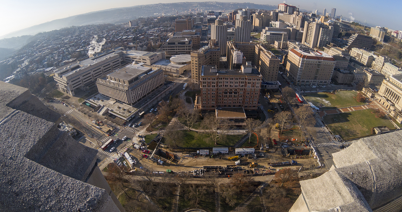 An aerial view of Oakland