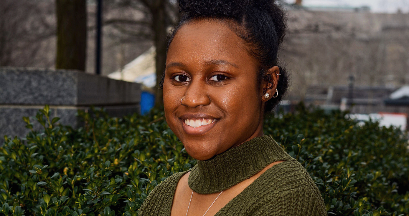 A person in a green sweater