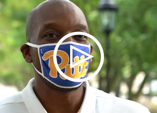 Kenyon Bonner in a face mask and white shirt