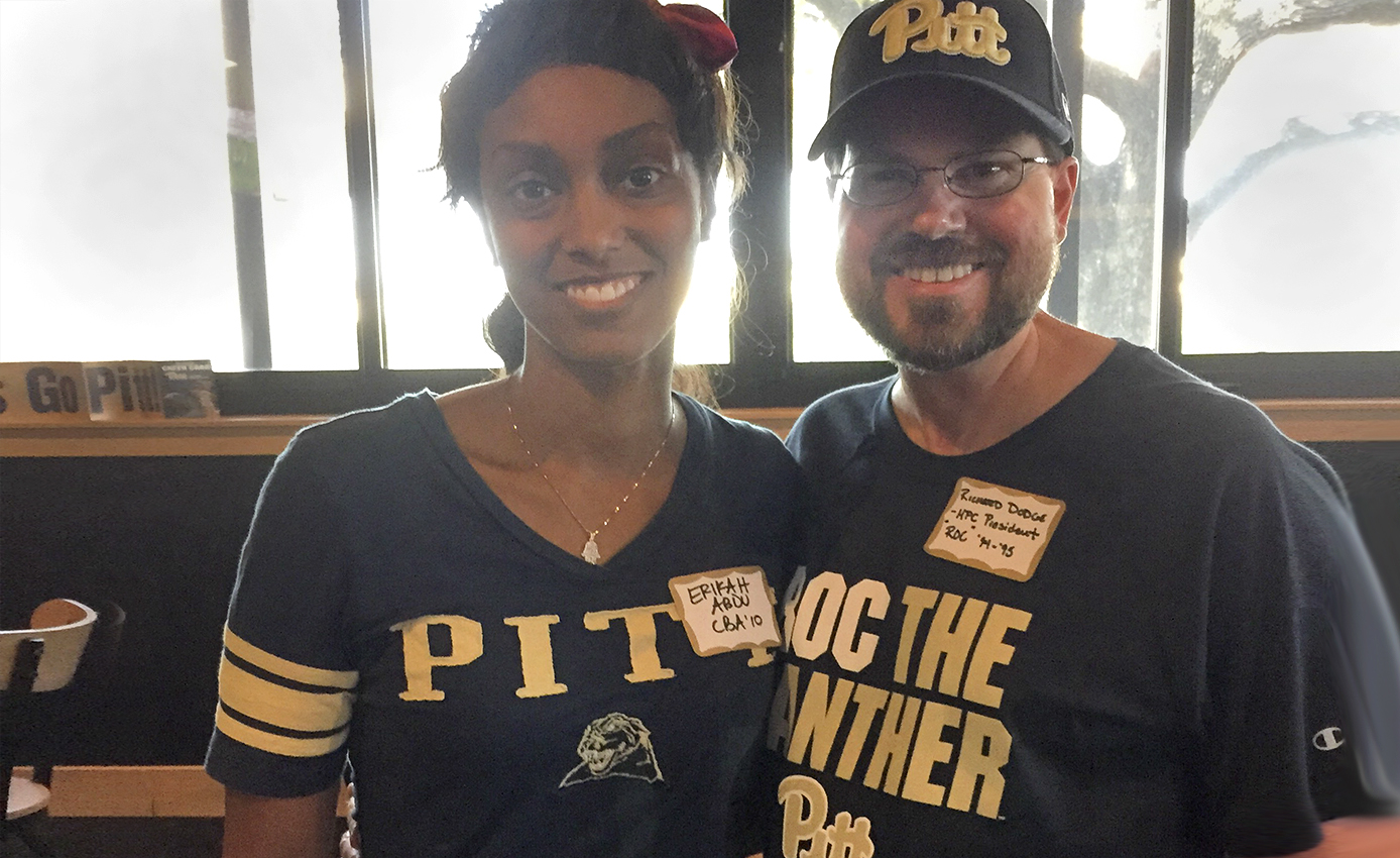 Pitt alumni Erikah Abdu and Richard Dodge