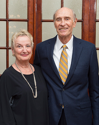 Leonard Berenfield, right, with wife Ann Gelke Berenfield