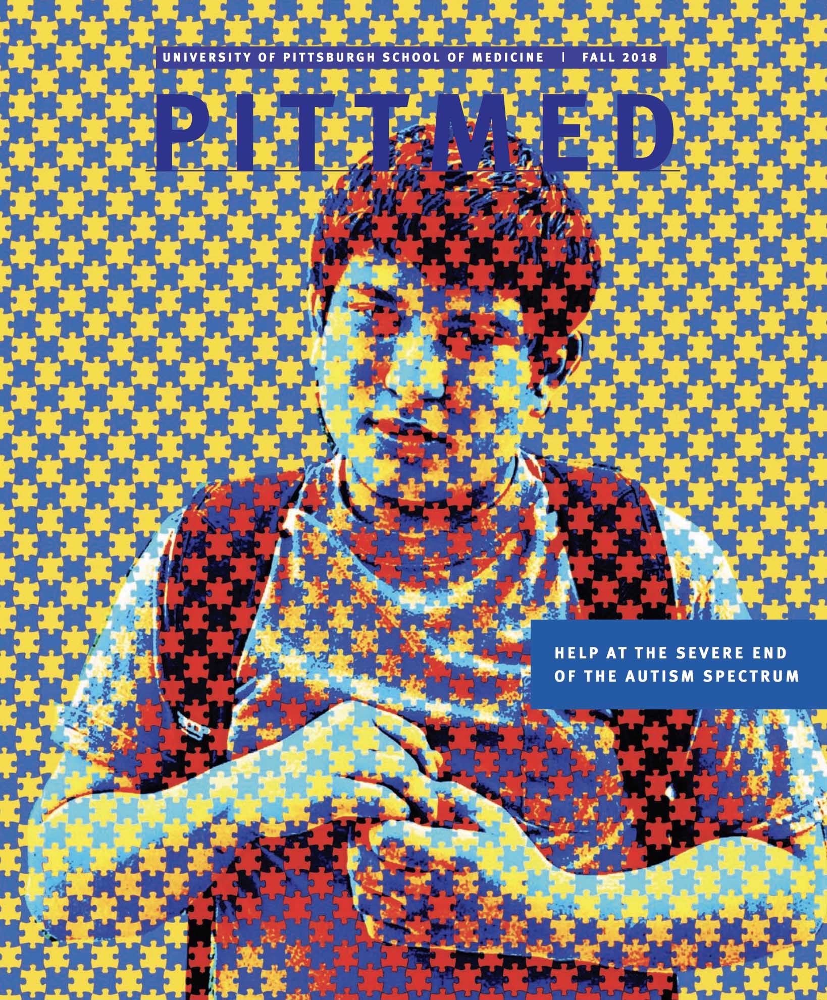 cover of the fall issue, which features a boy wearing a backpack