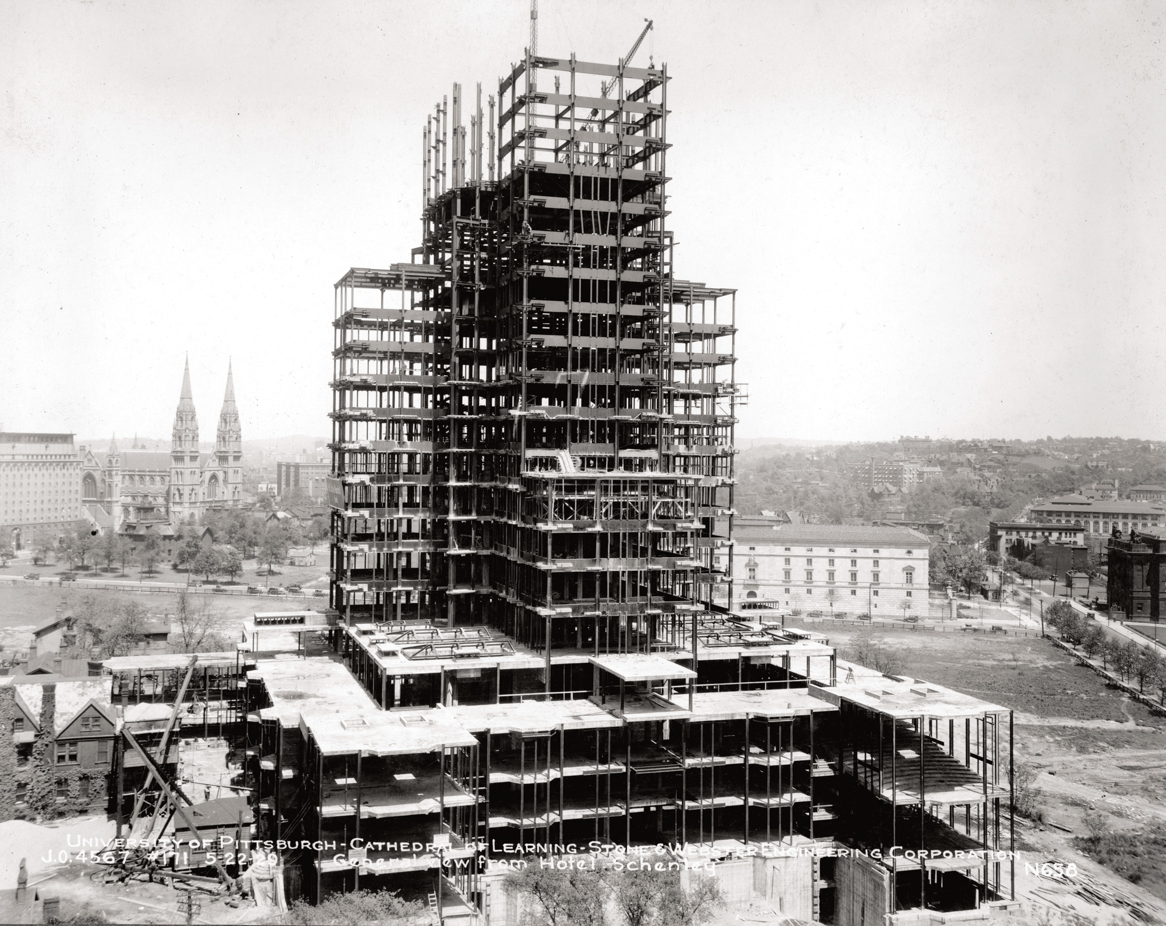 the frame of the bottom of the Cathedral, in black and white