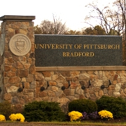 a sign at Pitt-Bradford