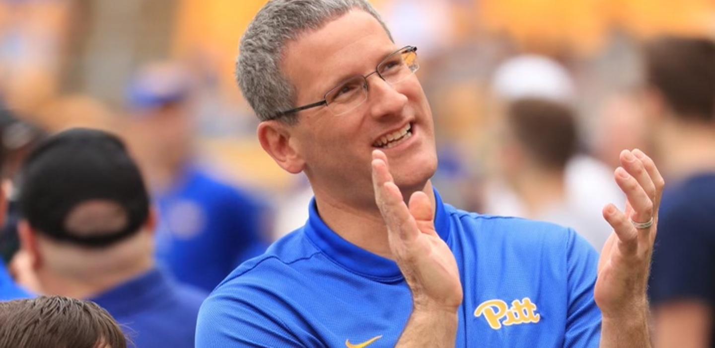 E.J. Borghetti clapping hands during Pitt football game