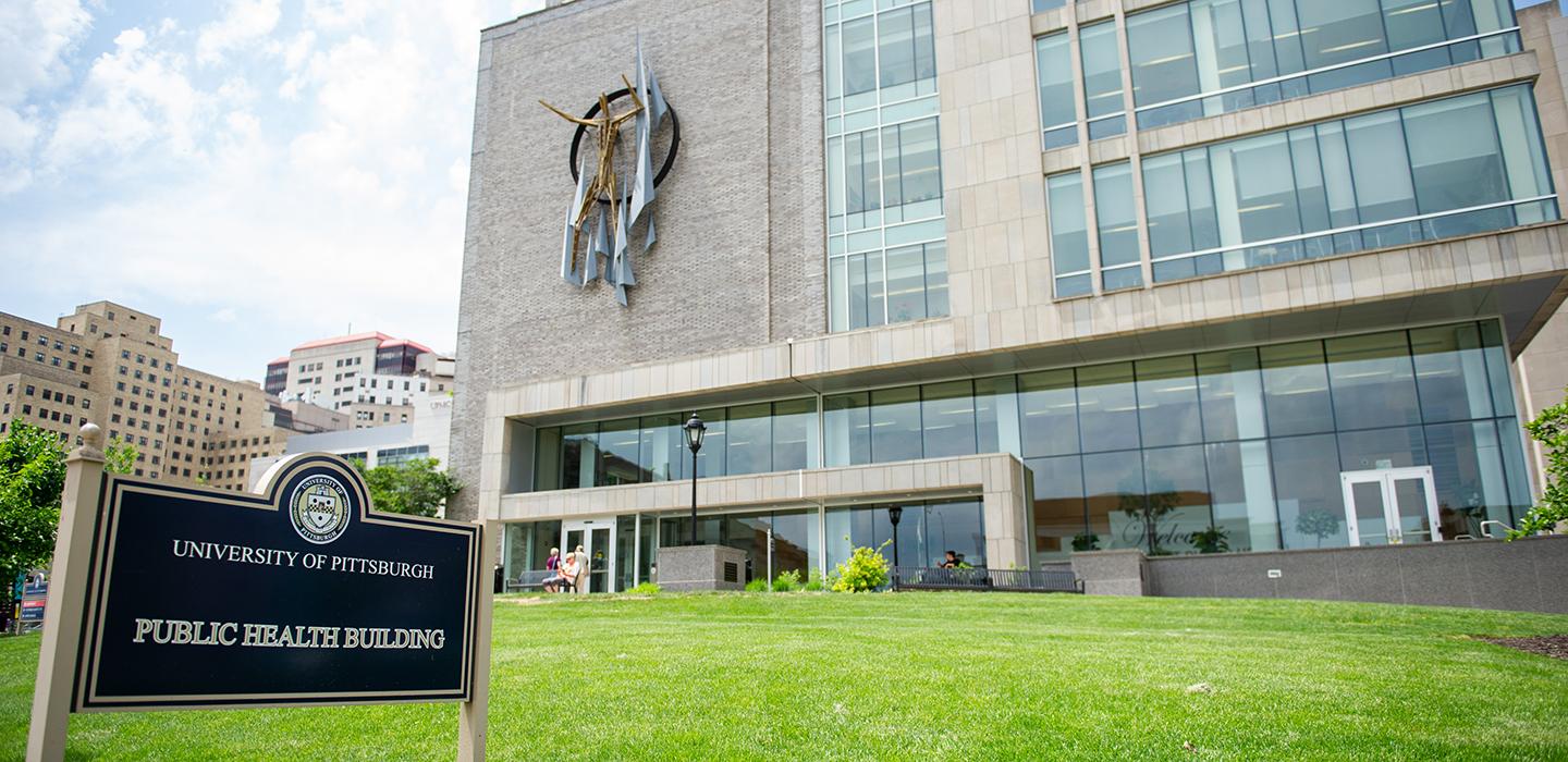 University of Pittsburgh Public Health Building exterior with large windows 