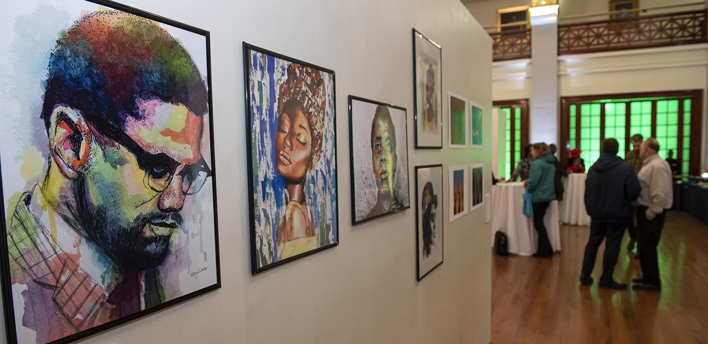 Paintings of Malcolm X and others on display for Black History Month