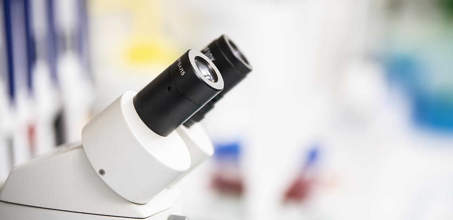 Microscope in a lab