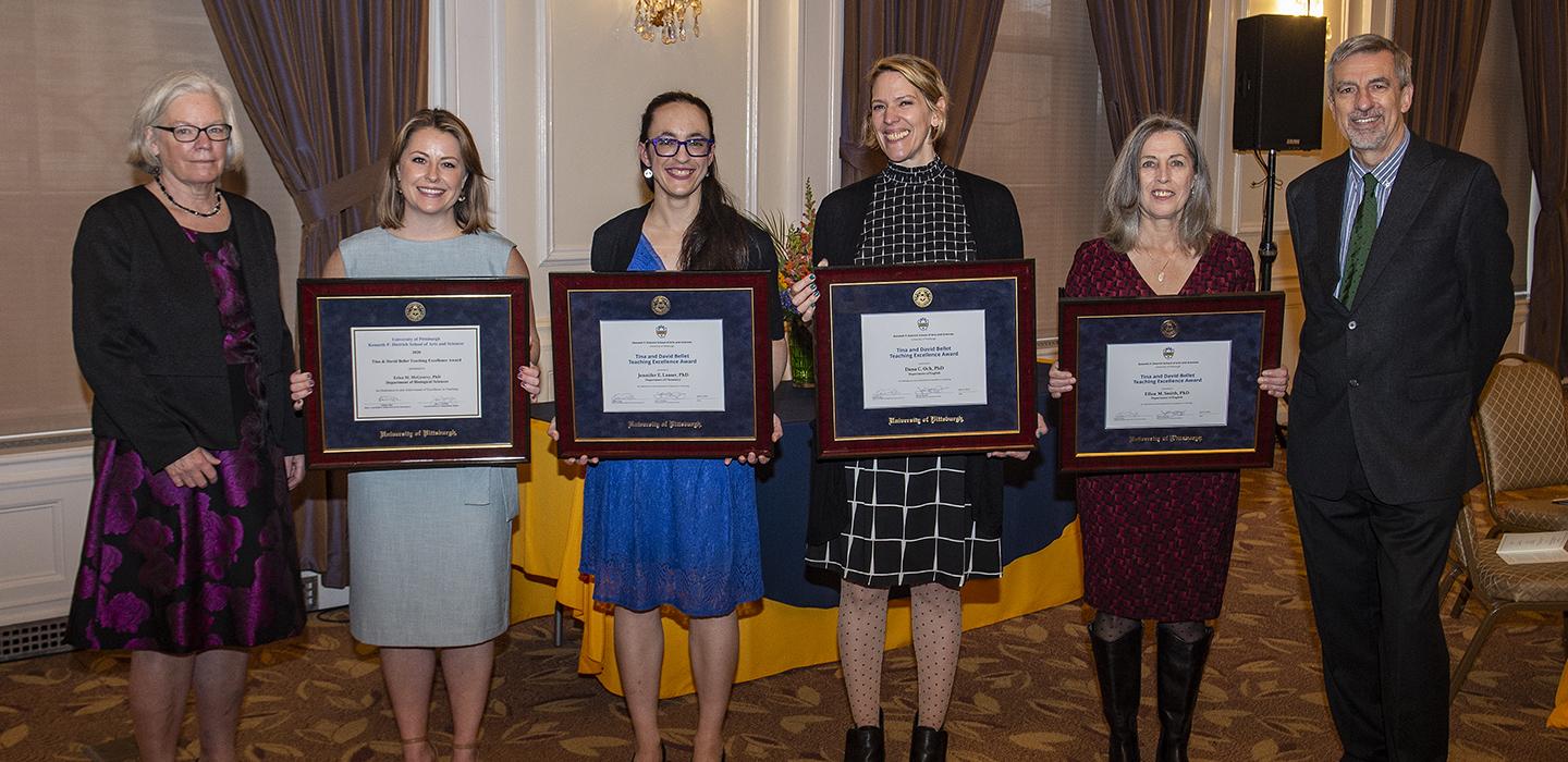Recipients of the Bellet Award posing for photo together
