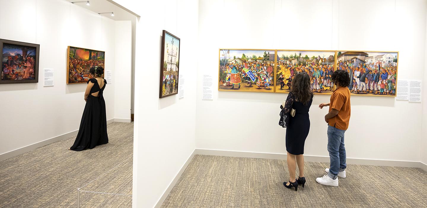 visitors looking at the new LACC exhibit
