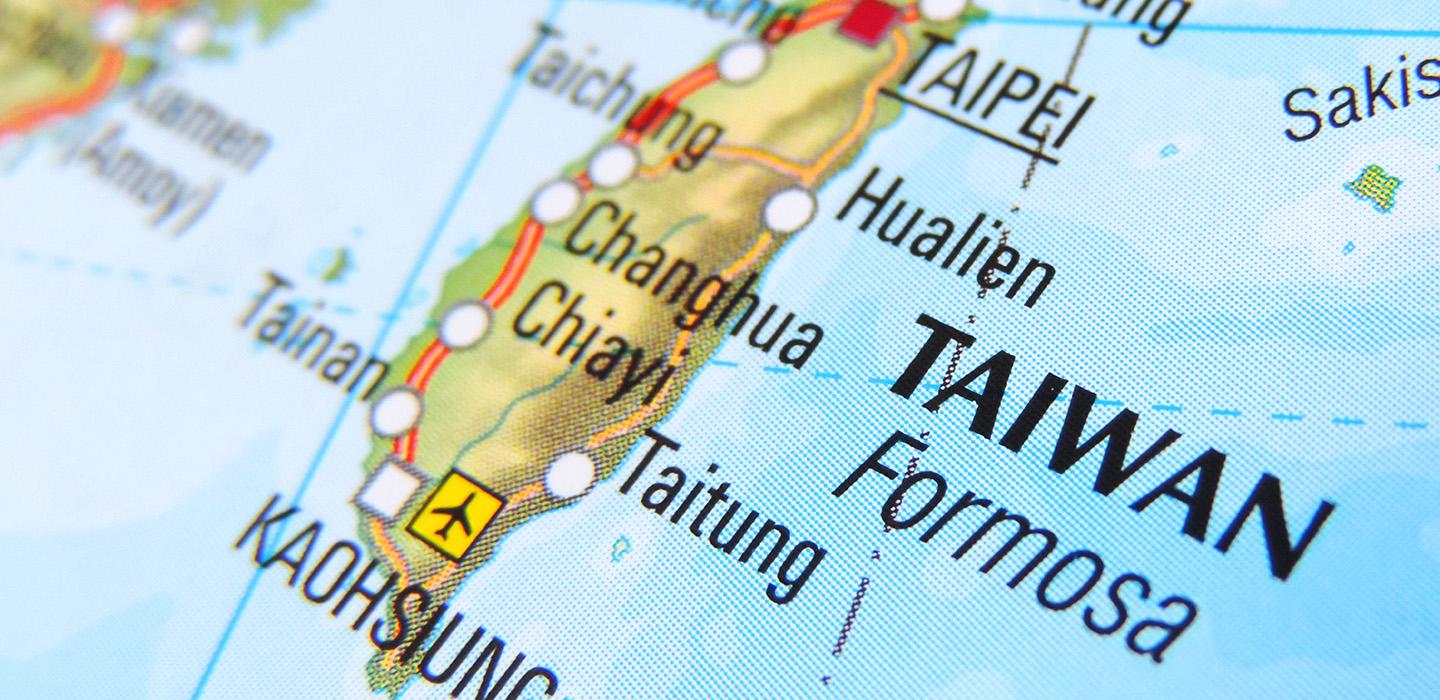 A map of Taiwan