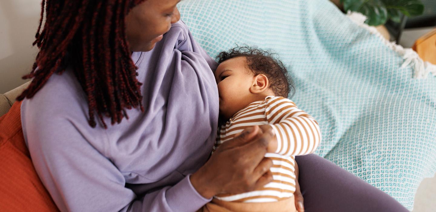 A person breastfeeds