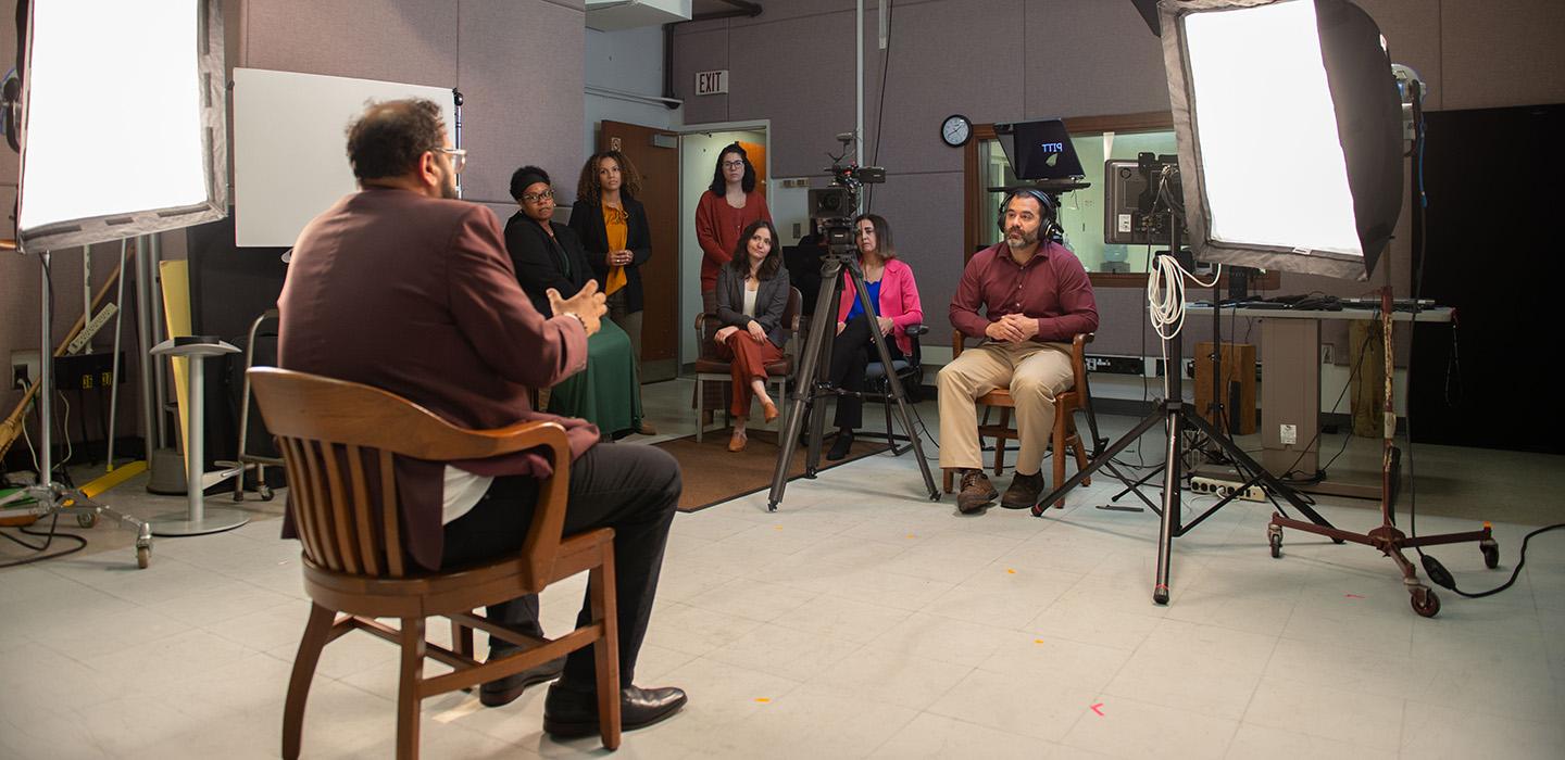 The CuPID project team conducts an interview.