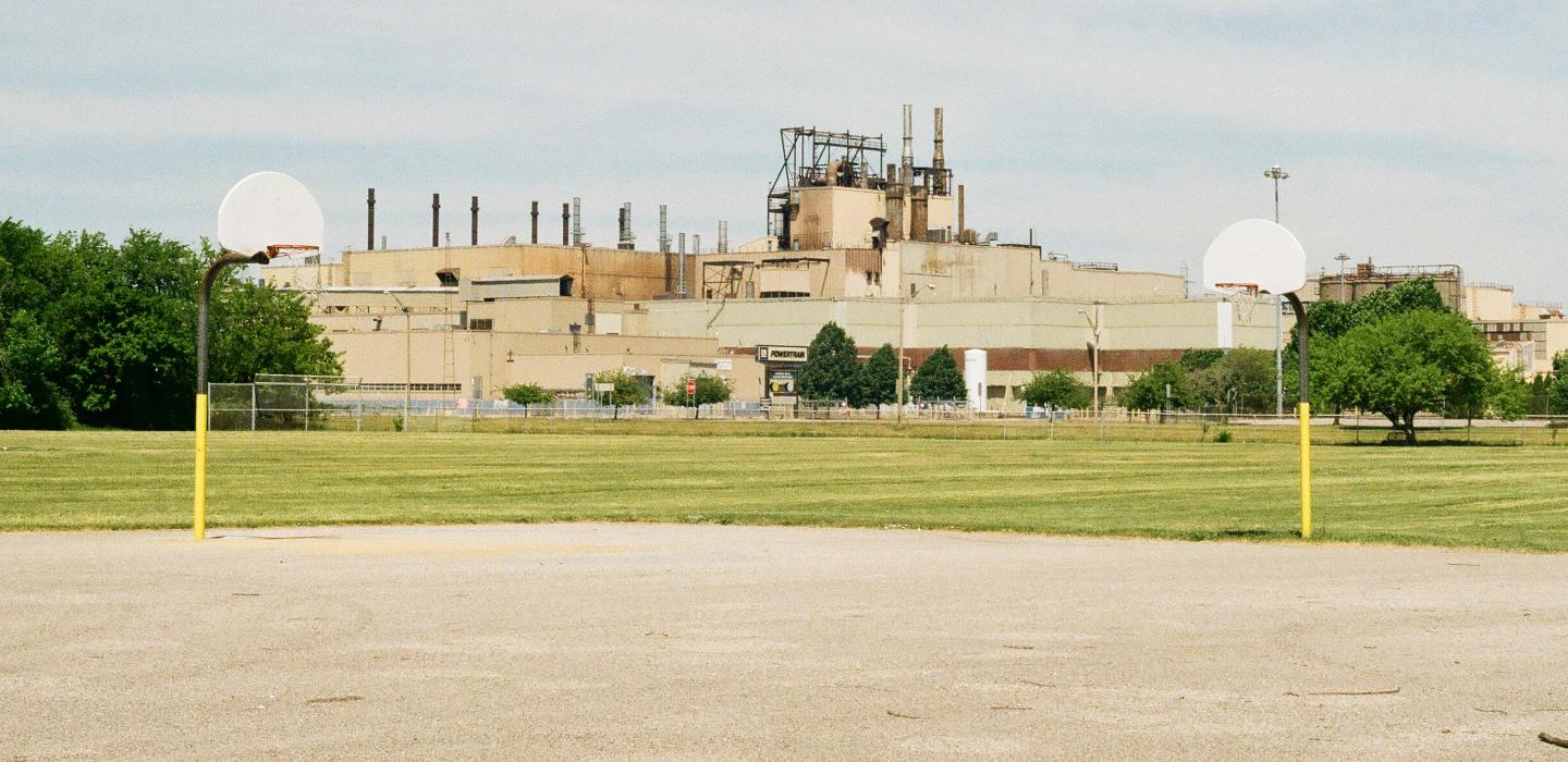 Doyen's photograph of a factory.