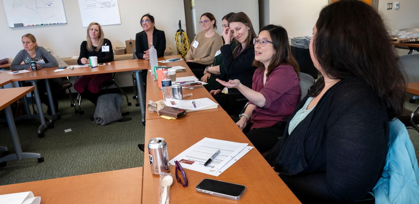 MLS participants smile and engage during the program's December retreat.