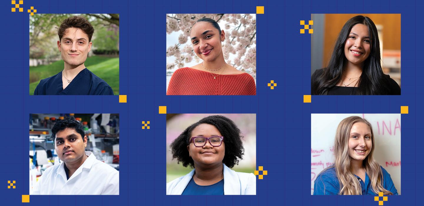 Composite image of six seniors