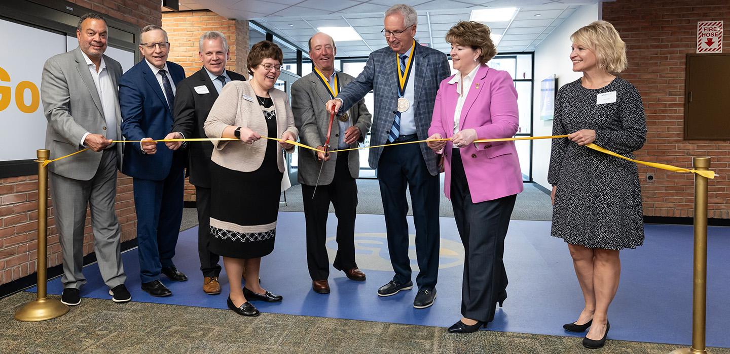 Ribbon cutting of the student union