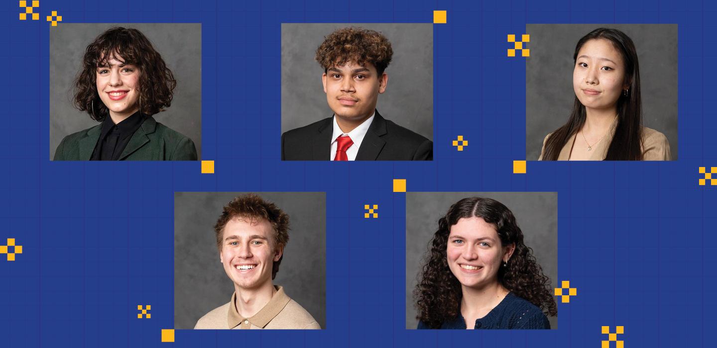 Composit image of 5 incoming students
