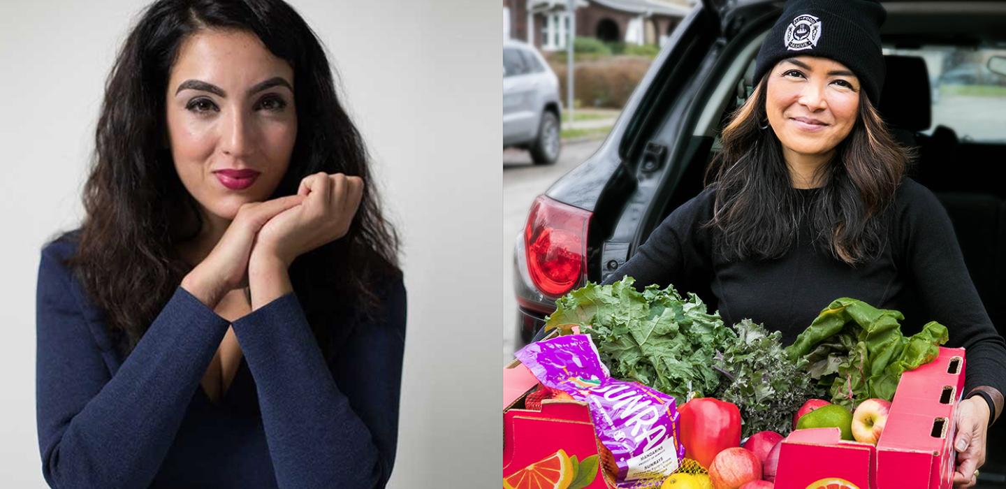 Gisele Barreto Fetterman and Leah Lizarondo in side-by-side photographs