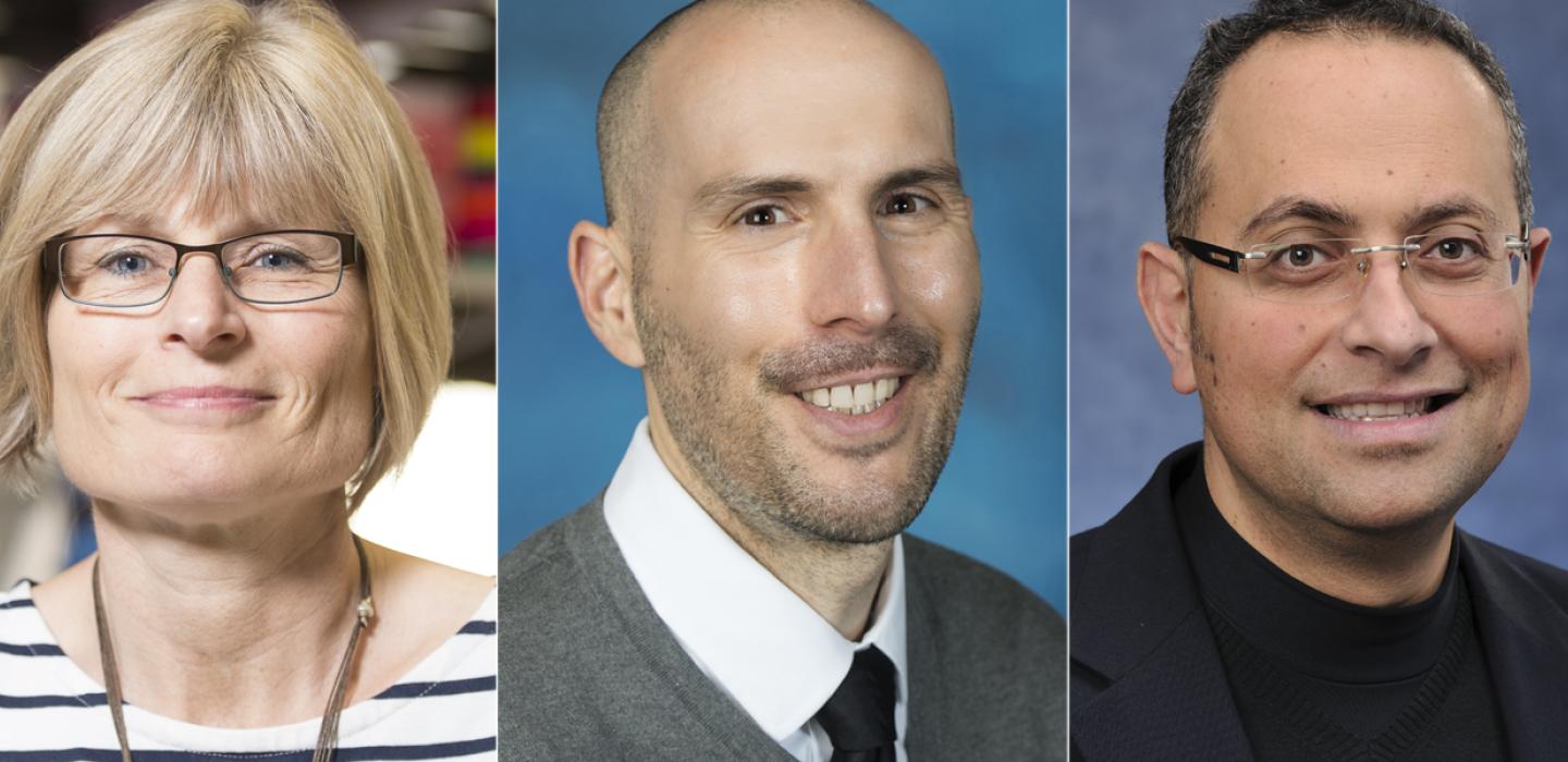 Anna Marsland, Peter Gianaros and Tamer Ibrahim headshots