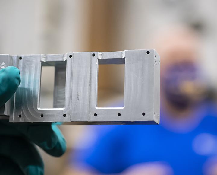 An unused aluminum component for a quantum computer
