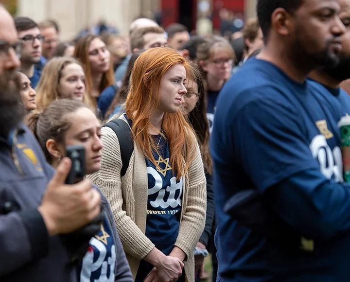 Crowd of people standing together