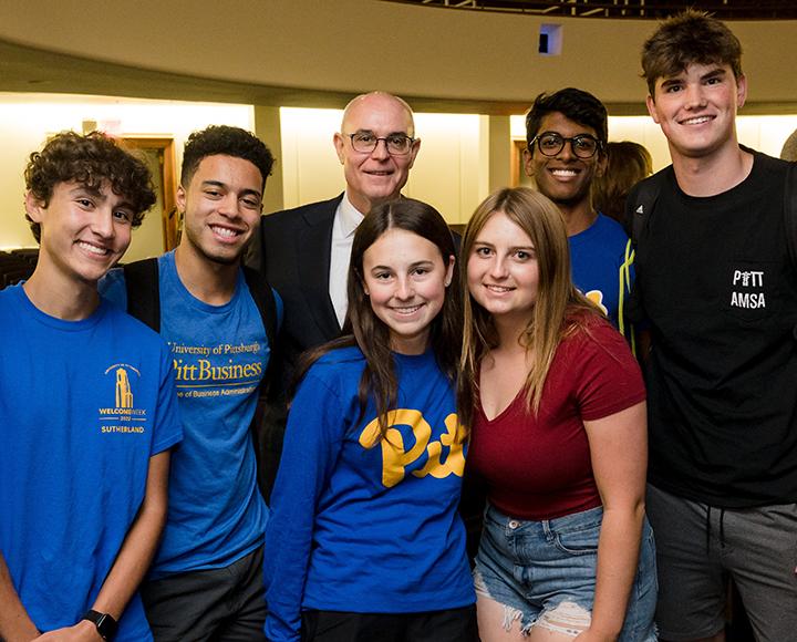 students smiling with Frederick