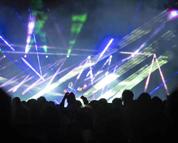 Hundreds gathered on Bigelow Blvd. for the Homecoming Laser and Fireworks Show