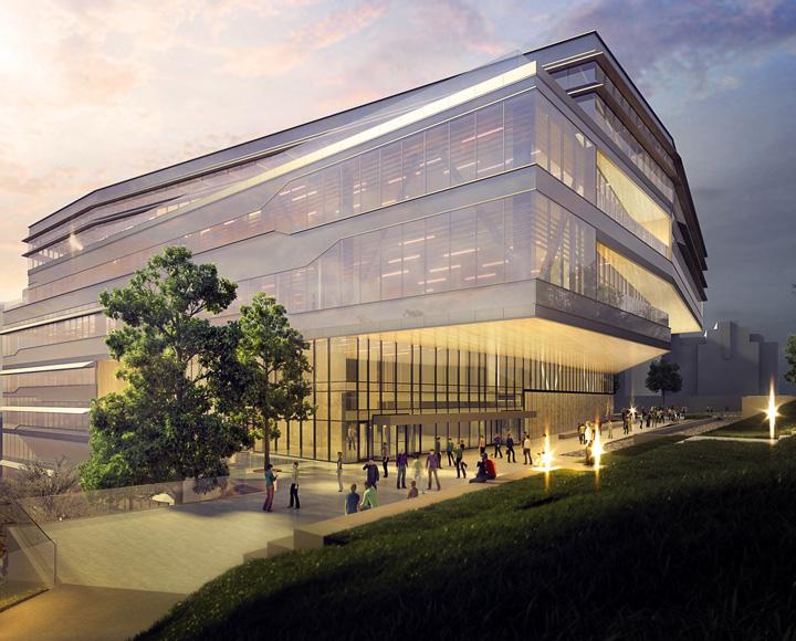 A rendering of a building