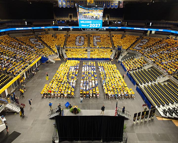 a crowd of students in the Pete