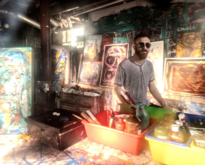 Benny Schwartz, known as Benny Blindspots, found solace in art after an autoimmune disease came for his eyesight.