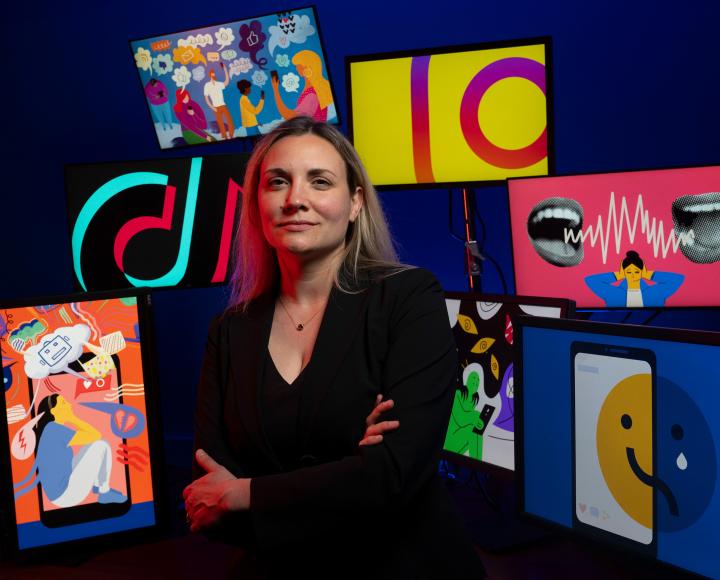Portait of award-winning psychologist Sophia Choukas-Bradley.