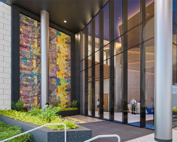 A rendering of an entryway