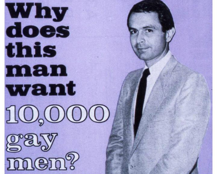 Rinaldo next to a headline that reads Why does this man want 10,000 gay men?