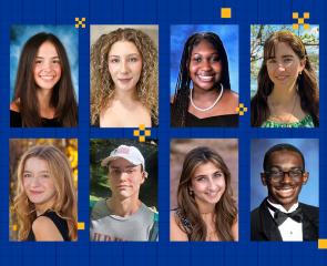 Composite of twelve chancellor scholar's headshots