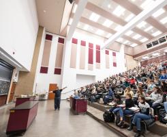 Chemistry class with senior lecturer George Bandik, held at Chevron Hall.