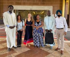Tiffany Gary-Webb and Bamba Gaye with several other scientists