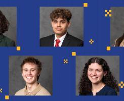 Composit image of 5 incoming students