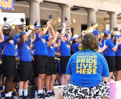 Pitt Band playing during Arrival
