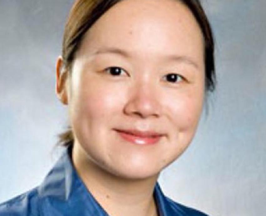 Sherry Chou in a blue shirt