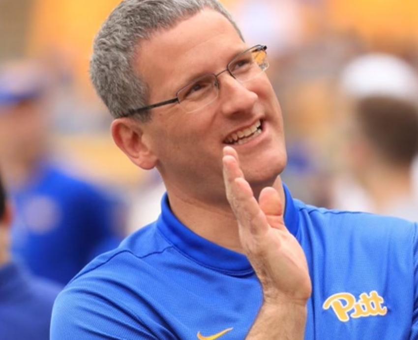 E.J. Borghetti clapping hands during Pitt football game
