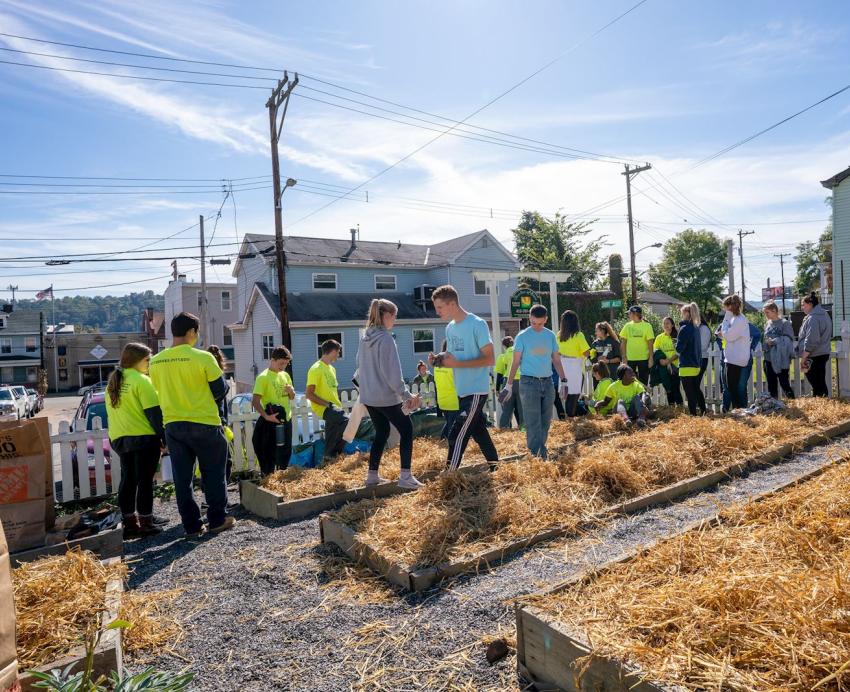 volunteers at civic action week