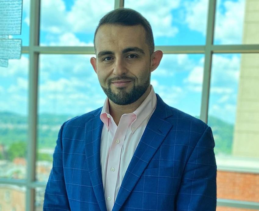 Frederico in a blue blazer