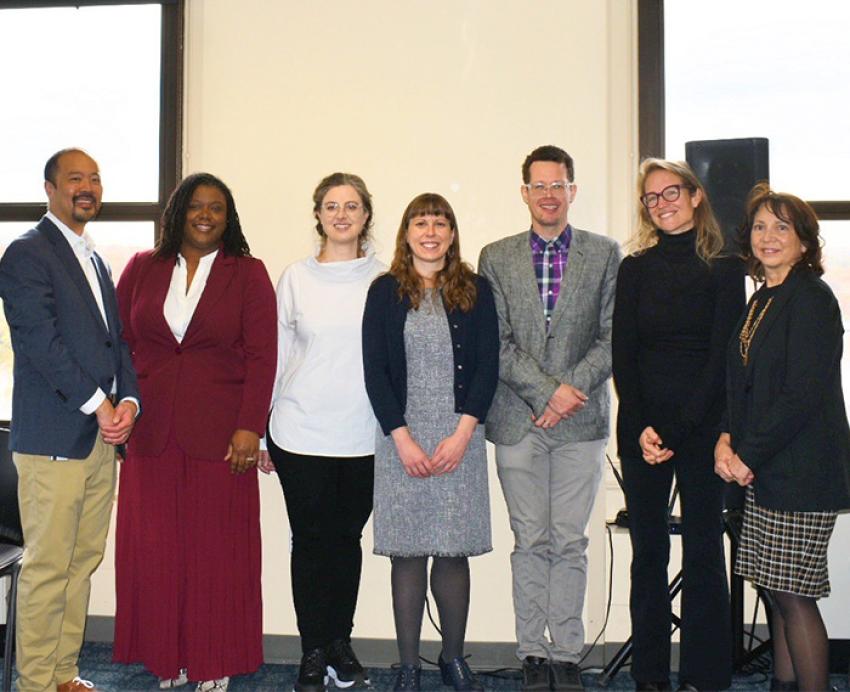 seven awardees standing together