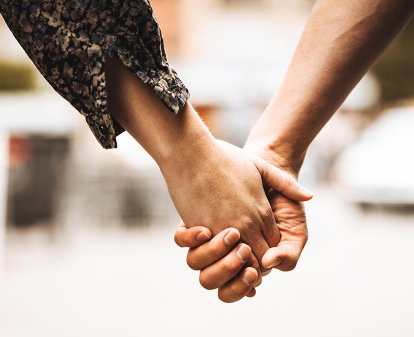 Holding hands