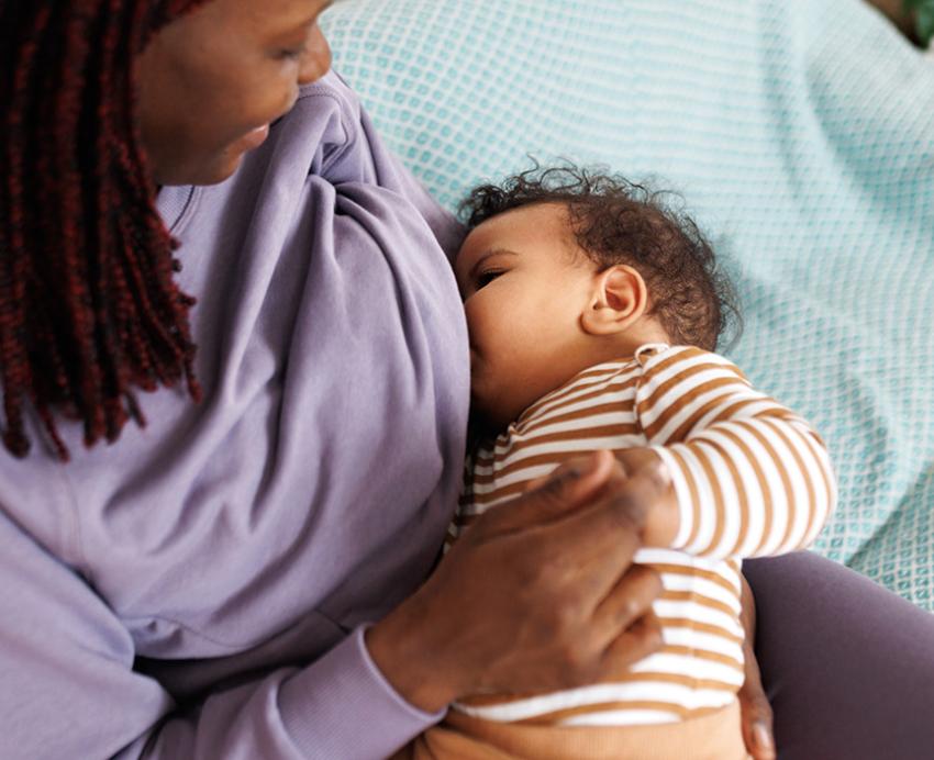 A person breastfeeds