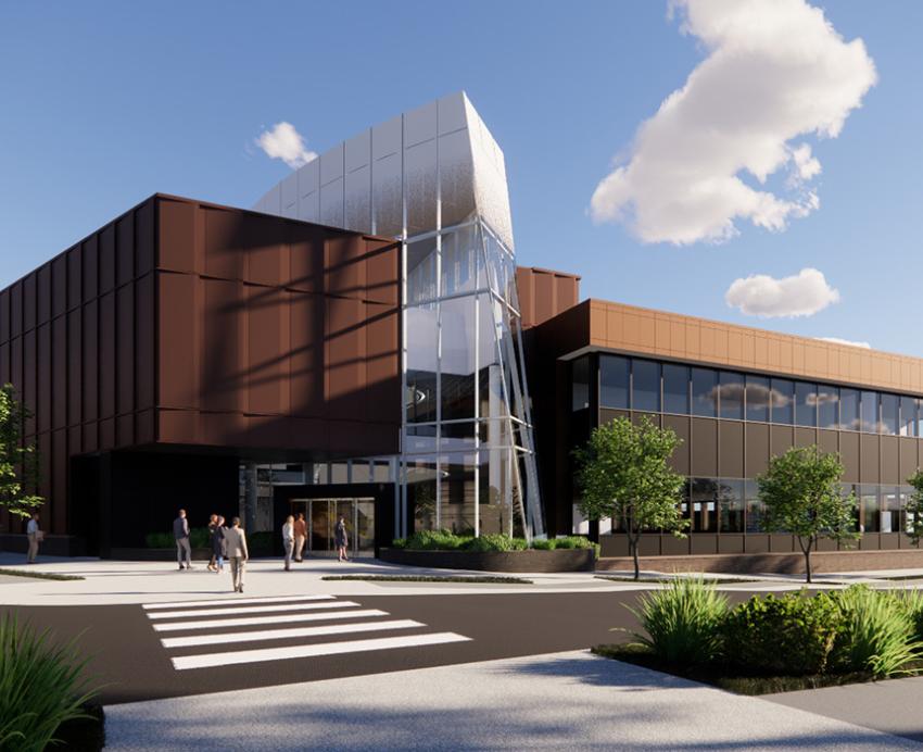 A rendering of the BioForge facility