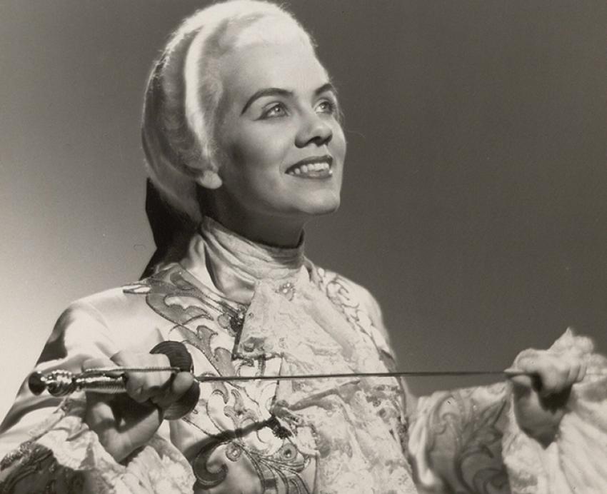 Posvar performing in an opera
