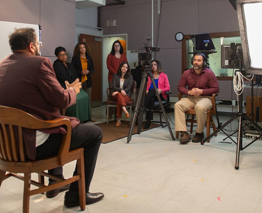 The CuPID project team conducts an interview.