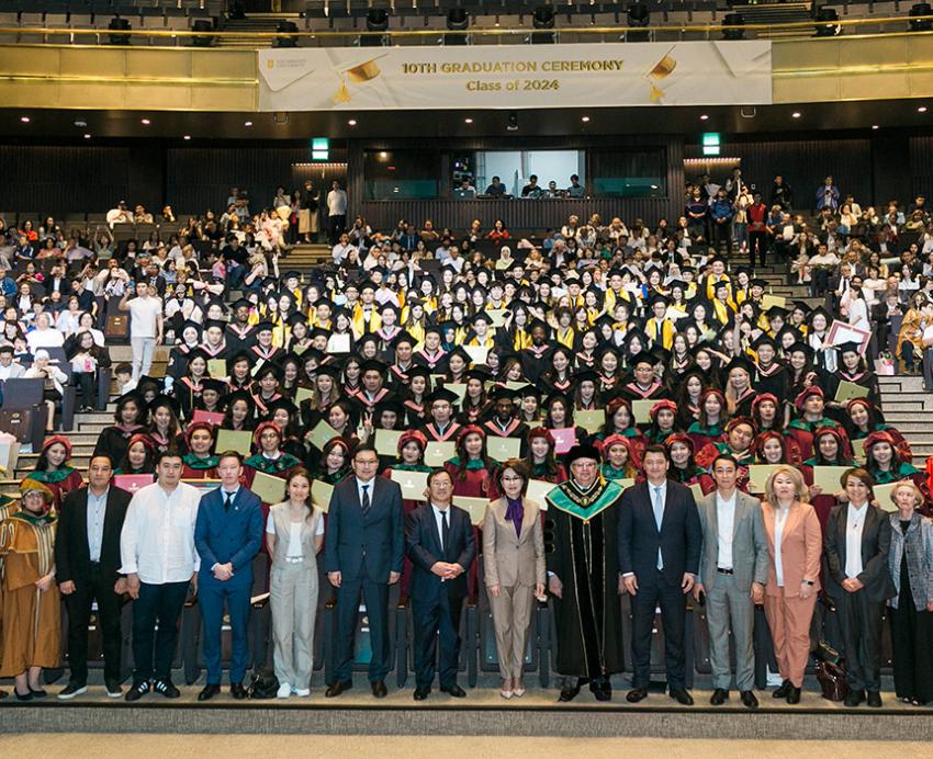 A Nazarbayev University School of Medicine graduating class